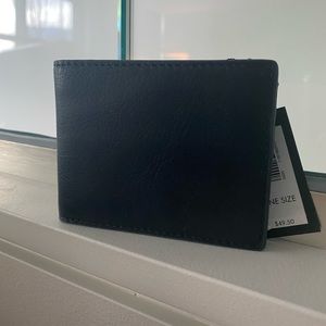 Modern chic blue and green soft leather wallet